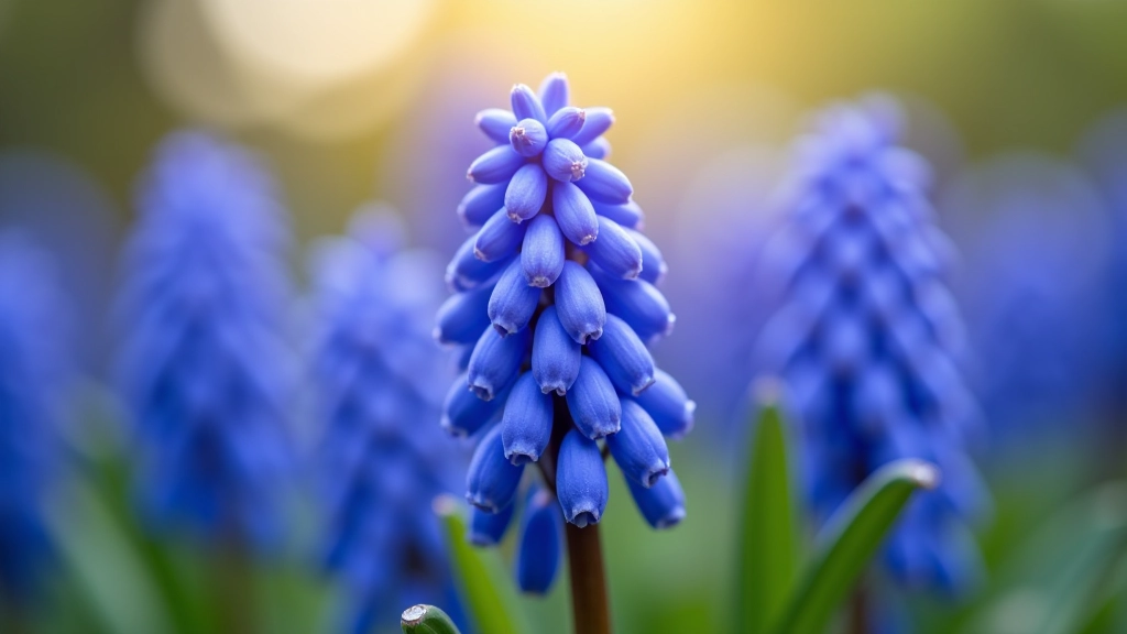 Prachtige blauwe hyacinthen in bloei in het voorjaar, geurende bloemen